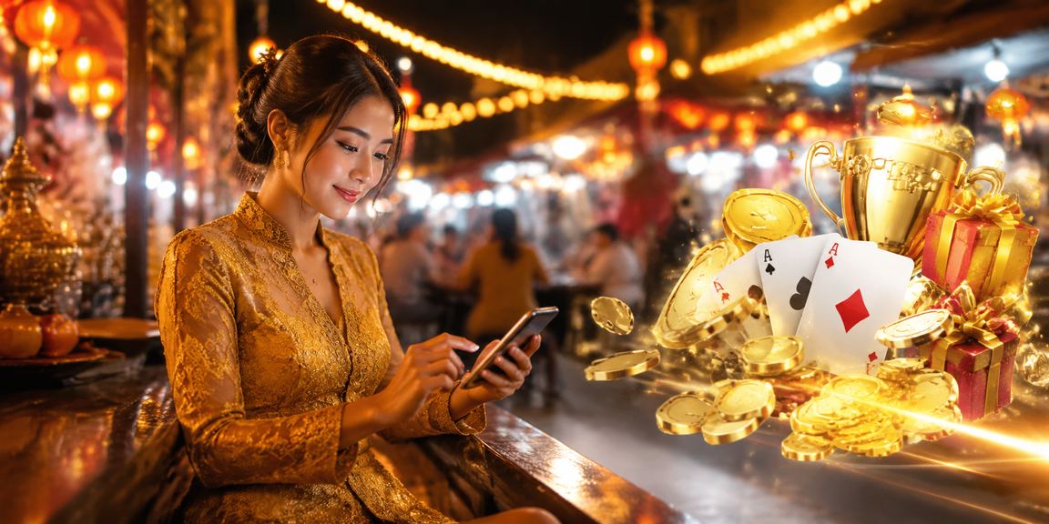 Remaja di Melaka bermain Teen Patti dengan kebaya tradisional